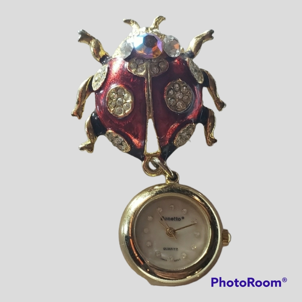vintage benetto lady bug brooch